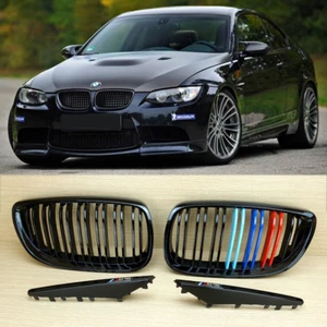 Parrilla delantera M-Color negro brillante tipo M + guardabarros lateral negro brillante BMW M3 E92 E93 - Imagen 1 de 6