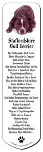 Staffordshire Bull Terrier Dog Bookmark, Book mark, Printed full colo, AD-SBT2BM - Picture 1 of 1