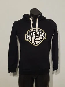 AFL Collingwood Magpies Black Hooded Fleece Jumper Women's / Youth Size 14 - Picture 1 of 9