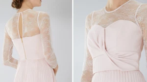 Coast Mylene Bow Lace Bridesmaid Top Blush Size 10 Bnwt - Picture 1 of 2