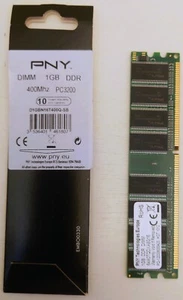 2x Mémoire DDR 1Gb PC3200 400mhz PNY - Photo 1/1