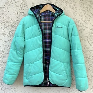 Columbia Kinder Größe L 14-16 wendbare Winterjacke mit doppelter Vorderseite Kapuze durchgehender Reißverschluss G - Bild 1 von 22