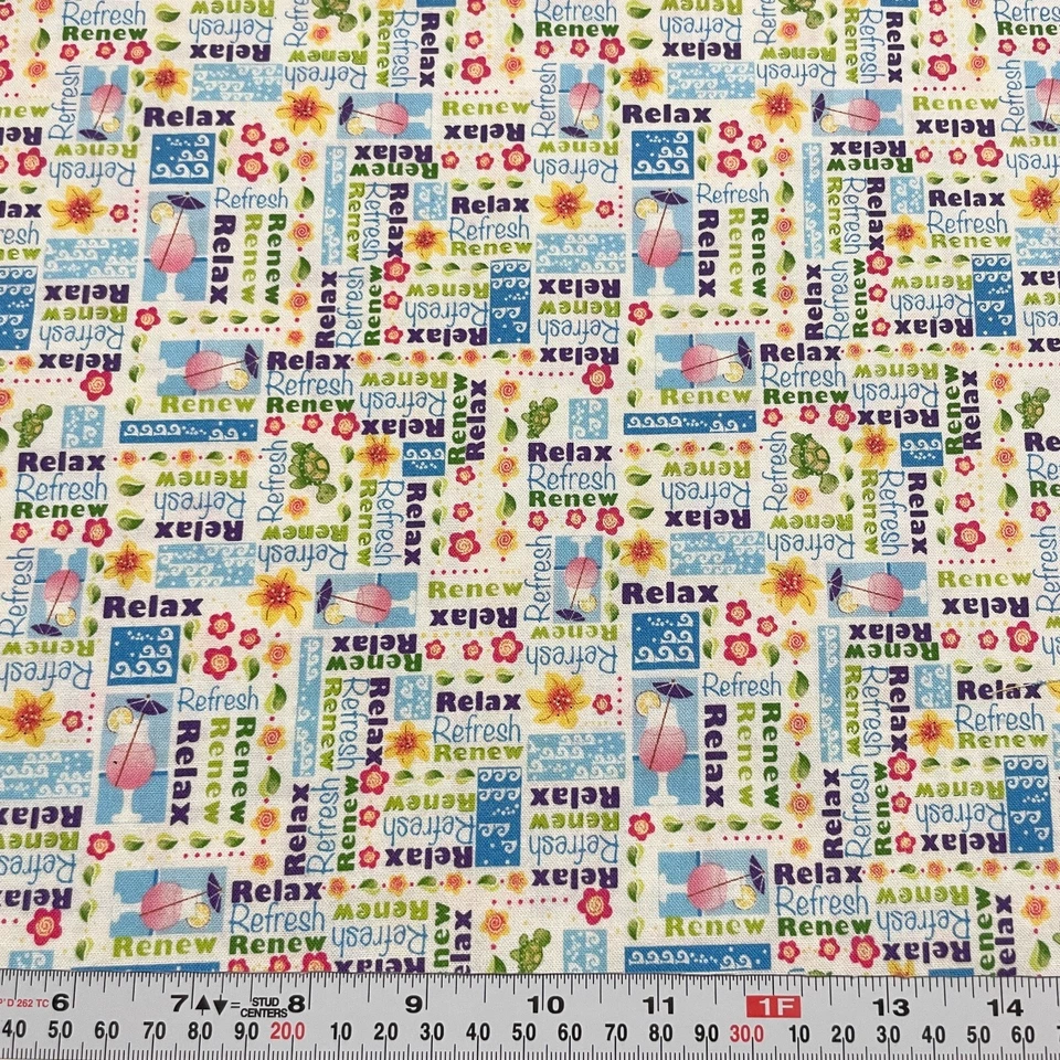 Best Vacation Ever by Jody Houghton Connecting Threads 2017 Cotton 14" x 42" - Image 1 of 2