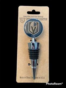 Vegas Golden Knights VGK NHL offiziell lizenzierter Chrom Weinflaschenverschluss NEU - Bild 1 von 3
