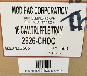 Chocolate Caramelo MOD-PAC 16 OZ 7.4375" Cuadrado Marrón Cavidad TOTALMENTE NUEVO - Imagen 1 de 3