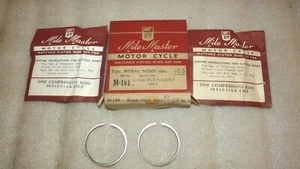 ROYAL NORD 49cc 1956 Moped. Jeu de 2 segments +0,5. 39,5 x 2,5 x 1,6 Neuf NOS - Picture 1 of 4