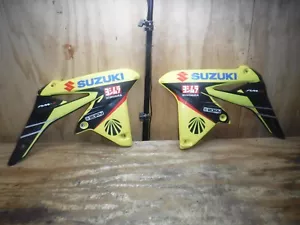 2010 RMZ250 Shroud Left And Right Side Tank Shroud Fuel Plastic Yellow - Picture 1 of 6