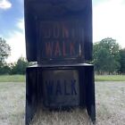 Vintage Dont Walk, Walk Pedestrain Crossing Crosswalk Sign