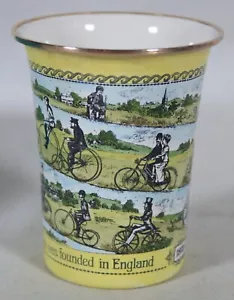 RARE! HALCYON DAYS BILSTON & BATTERSEA ENAMEL LE #152 THE CYCLING BEAKER IN BOX - Picture 1 of 20