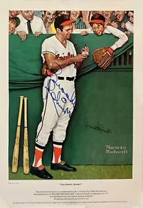 Brooks Robinson Baltimore Orioles Autographed Norman Rockwell Print Lithograph - Picture 1 of 1