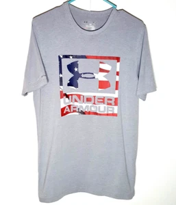 Under Armour American Flag T-Shirt Patriotic July 4th T-Shirt USA Mens Small - Picture 1 of 6