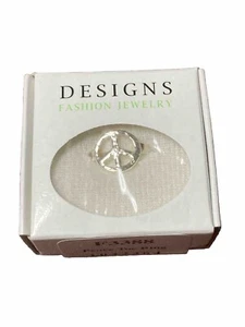 DISEÑOS - Nuevo Anillo Ajustable Signo de Paz Banda Puntera - Joyería de Moda para Mujer Nuevo con Etiquetas - Imagen 1 de 6