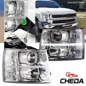 1 Pair Fit For 07-14 Chevy Silverado 1500/2500/3500 LED DRL Strip Headlights - Picture 1 of 12