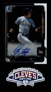 2015 BOWMAN CHROME AUTO CASEY SOLTIS MIAMI MARLINS - Picture 1 of 2