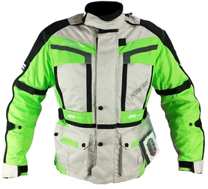 Giacca Giubbotto Giaccone WinNet Moto uomo tre Strati Protezioni verde Kawasaki - Imagen 1 de 12