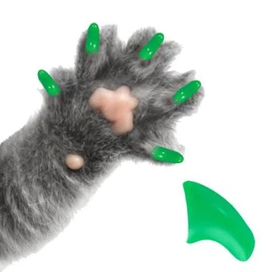 SHAMROCK GREEN ~ 60 PIECE Soft Nail Caps for Cat Claws ~ PRETTY CLAWS ~ Paws - Picture 1 of 1