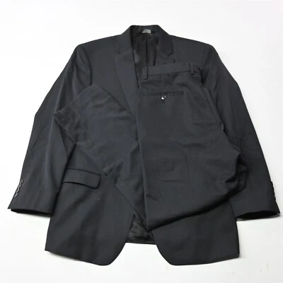 Jos A Bank 43R 44R 32x32 Traveler Gray Wool Mens Sport Coat Jacket Pants Suit - Image 1 of 4