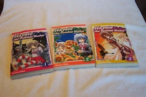 Hayate The Combat Butler Kenjiro Hata Volume 1,2,3 Very Good Condition Paperback - Picture 1 of 7