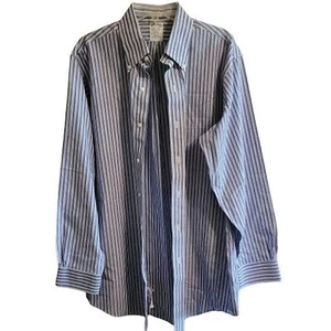 Brook Brothers blau & weiß gestreiftes Buttondown Herrenhemd Größe 15 1/2-32 - Bild 1 von 16