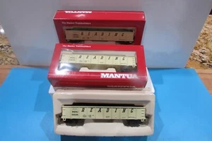 HO Scale Mantua 731-521 (3) Heavy 43' Gondola READING Lot#3436 - Picture 1 of 6