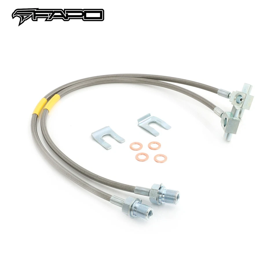 FAPO Front 4-6" Extended Brake Lines For Chevy C K 10 20 30 K5 Blazer 71-1978 - Image 1 of 4