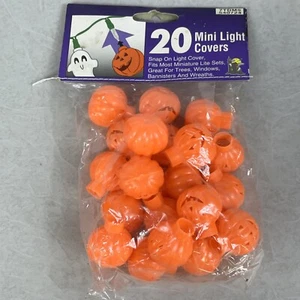 NEW Halloween Jack O Lantern Mini Light Covers Orange Pumpkin 20 Pieces - Picture 1 of 3