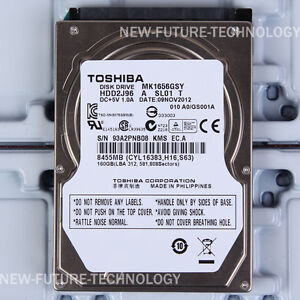TOSHIBA (MK1656GSY) 160 GB HDD 2.5" 16 MB 7200 RPM SATA Laptop Hard Disk Drive