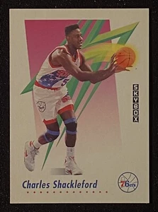 Tarjeta de baloncesto Charles Shackleford 1992 NBA Philadelphia 76ers Skybox #639 - Imagen 1 de 2