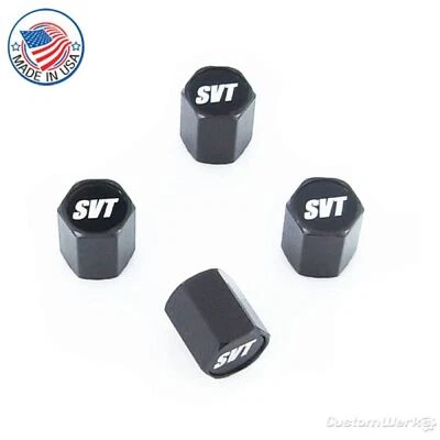 Ford SVT Logo Tire Stem Valve Caps (Black) - Image 1 of 3