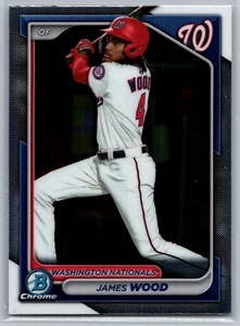 2024 Bowman Chrome #BCP-91 James Wood Washington Nationals MLB Baseball Card - Picture 1 of 2