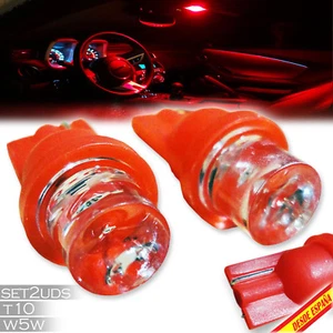 2X T10 W5W 1 LED Red SMD5050 Car Interior Light - Picture 1 of 6
