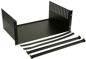 4 HE Rack Clamp Rackablage mit Klemmstegen 19" Boden Trägereinschub Fachboden - Picture 1 of 7