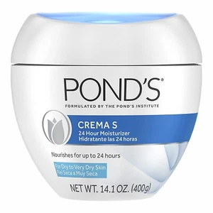 Pond's Crema S pflegende feuchtigkeitsspendende Creme Gesichtslotion | 14,1 Unzen | Brandneu