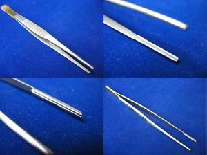O.R GRADE DEBAKEY ARTERY ATRAUMATIC TISSUE FORCEPS 6" 1.5mm TIP WITH GOLD HANDLE - Picture 1 of 3