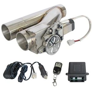 2.5" Electric Exhaust Valve Downpipe Out Off Y Pipe Kit with Remote Switch New - Picture 1 of 8