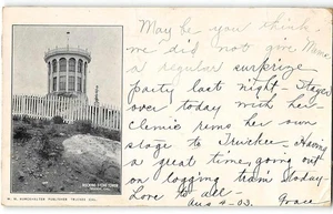 Rocking Stone Tower, Truckee, CA Nevada County 1903 Burckhalter Antique Postcard - Picture 1 of 2