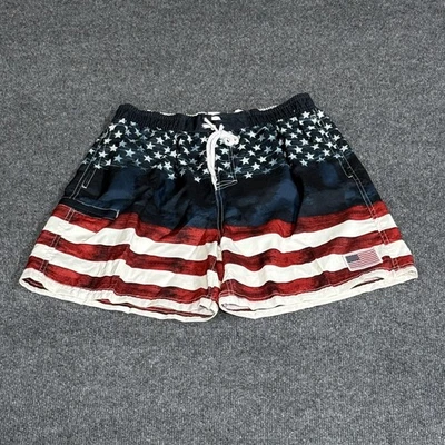 Pantalones Cortos de Natación Exist Para Hombres Grandes Bandera Americana Estrellas Rayas Bañador EE. UU. Foto 1 de 4