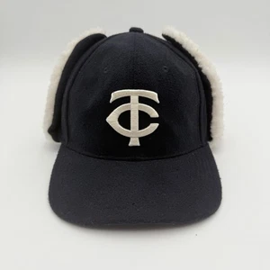 Minnesota Twins Hat Navy Wool Blend Snapback Trapper Melonwear MLB Baseball Cap - Picture 1 of 9