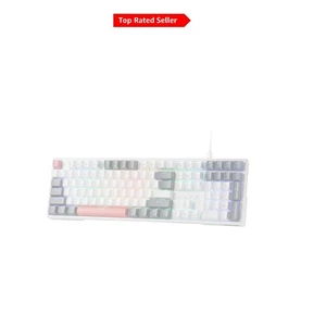 Modern RGB Wired Gaming Keyboard with 108 Keys - Ergonomic Design & Lightweight - Picture 1 of 10