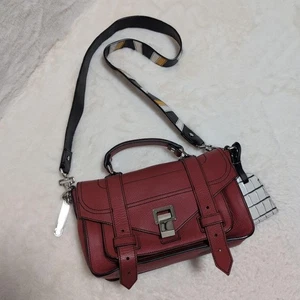 PROENZA SCHOULER PS1 Satchel Shoulder Hand Bag Red Leather w/Dust bag - Picture 1 of 19