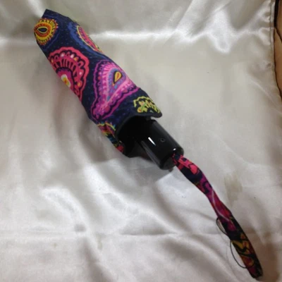 Vera Bradley Umbrella Compact One Touch Automatic Open Folding Fan Paisley - Image 1 of 4