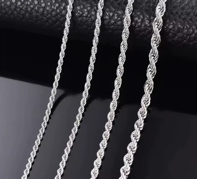 Damen Halskette 925 Silber 2–4mm 40–75 cm Panzerkette Kette Silberkette Schmuck - Bild 1 von 4