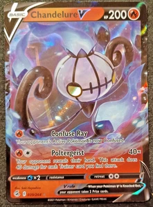 2021 Pokemon Fusion Strike Chandelure V 039/264 Holo - Bild 1 von 2