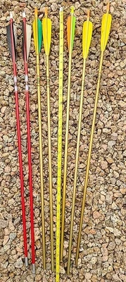 Vintage Fred Bear Falcon Hunter Arrows 5x Plus 2x Unbranded -7x Total- - Image 1 of 4