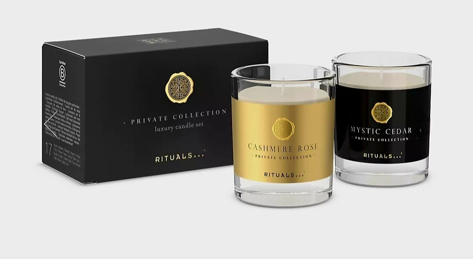 Rituals - Mini Kerzen Cashmere Rose & Mystic Cedar - 2x 30g - Neu in OVP