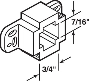 Prime-Line 221392 Plastic Back Plate Mount Horizontal or Vertical Drawer Track - Picture 1 of 1