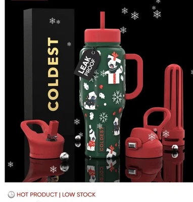  Coldest 36oz Limitless Deck the Paws ,V8 LIDS !! NIB - Image 1 of 3