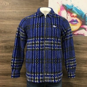 Scotch & Soda Plaid Jacket Full Zip Wool Coat Mens Size L Lined - Picture 1 of 10