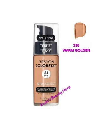 Revlon Colorstay Foundation 24H Combination/Oily Skin 310 WARM GOLDEN 30ml SPF15 - Image 1 of 2