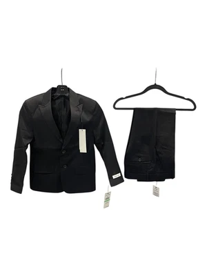 Conjunto de traje y pantalón de 2 piezas Calvin Klein, negro - niños talla 8 Foto 1 de 3